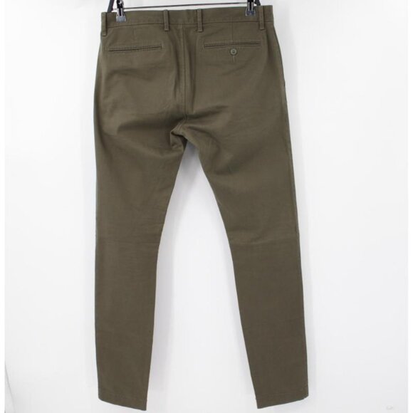 NEW J CREW Pants Mens 31 Chino Stretch 250 Skinny Flat Front Mid Rise green - Picture 4 of 16